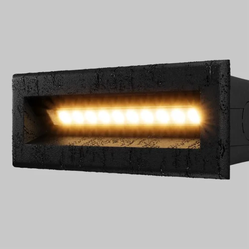 Подсветка для лестниц LED Bosca O045SL-L5B3K Maytoni уличный IP65 чёрный 1 лампа, плафон чёрный в стиле хай-тек современный LED фото 3